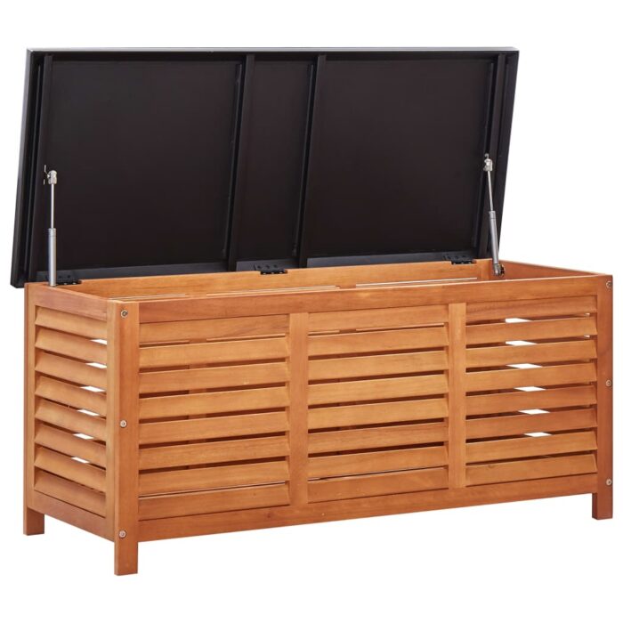 Boîte de rangement de jardin 117x50x55 cm Eucalyptus solide – Image 2