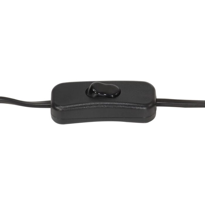 Lampadaire à trépied Noir Bois de manguier massif 97 cm – Image 11