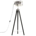 Lampadaire à trépied Noir Bois de manguier massif 97 cm – Image 3