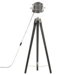 Lampadaire à trépied Noir Bois de manguier massif 97 cm – Image 5