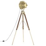 Lampadaire à trépied bois de manguier massif 193 cm – Image 2