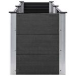 Lit surélevé de jardin 250x50x54 cm WPC Gris – Image 3