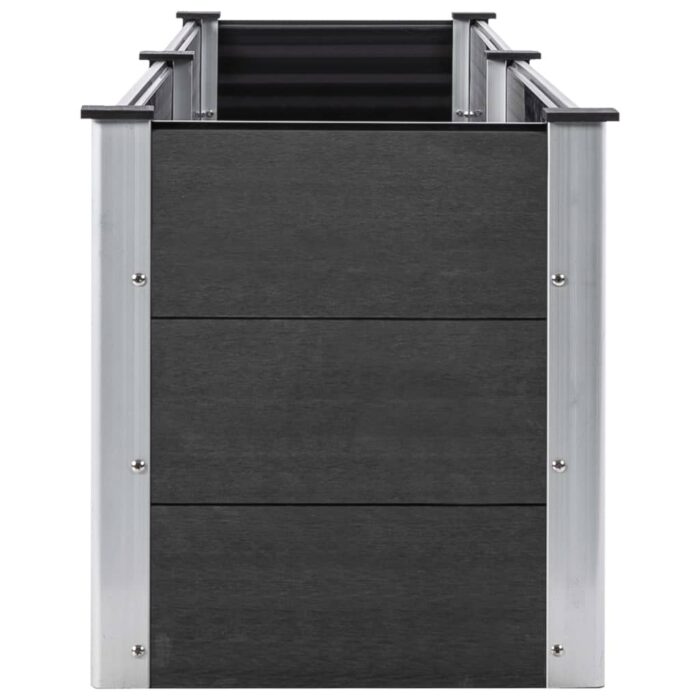 Lit surélevé de jardin 250x50x54 cm WPC Gris – Image 3