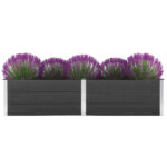Lit surélevé de jardin 250x100x54 cm WPC Gris