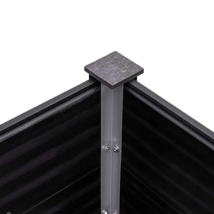 Lit surélevé de jardin 250x100x54 cm WPC Gris – Image 4