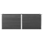 Lit surélevé de jardin 250x100x91 cm WPC Gris – Image 2