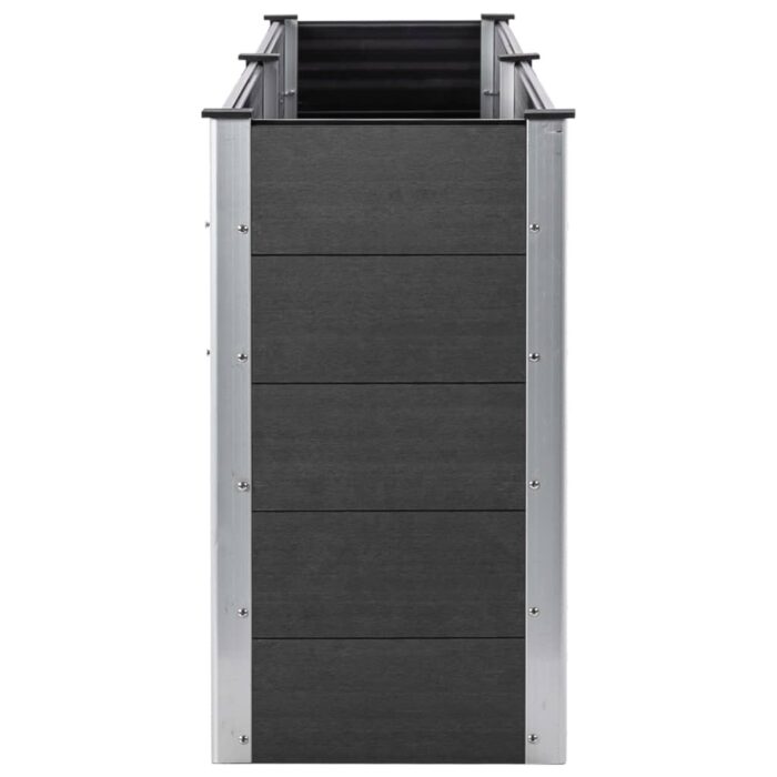 Lit surélevé de jardin 250x100x91 cm WPC Gris – Image 3