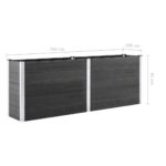 Lit surélevé de jardin 250x100x91 cm WPC Gris – Image 5