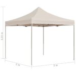 Tente de réception pliable Aluminium 2 x 2 m Crème – Image 5