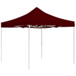 Tente de réception pliable Aluminium 2 x 2 m Bordeaux
