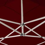 Tente de réception pliable Aluminium 2 x 2 m Bordeaux – Image 3