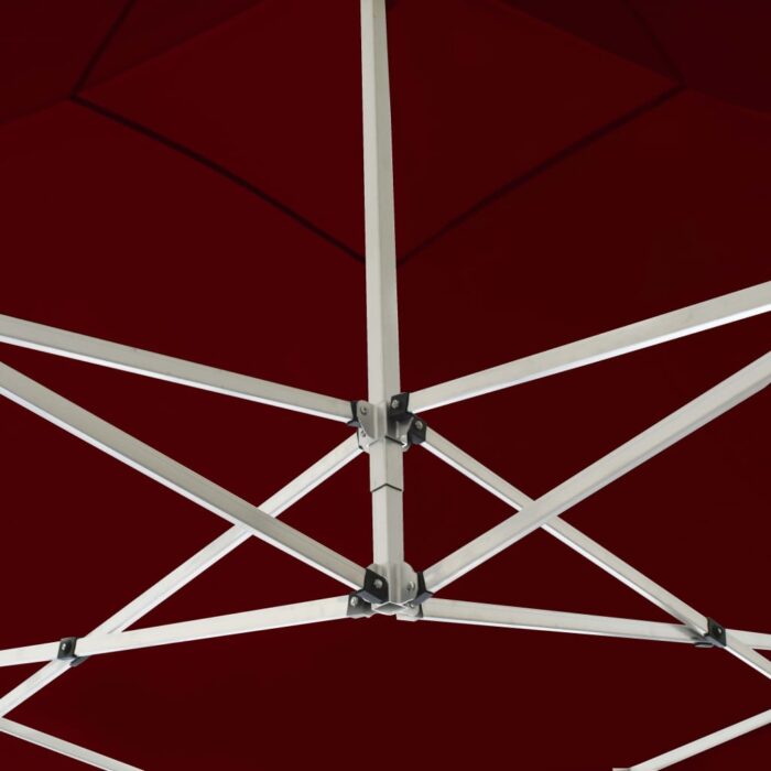 Tente de réception pliable Aluminium 2 x 2 m Bordeaux – Image 3