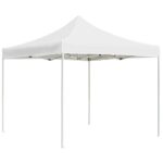 Tente de réception pliable Aluminium 2 x 2 m Blanc
