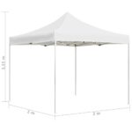 Tente de réception pliable Aluminium 2 x 2 m Blanc – Image 5