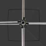 Tente de réception pliable et parois Aluminium 2x2 m Anthracite – Image 2