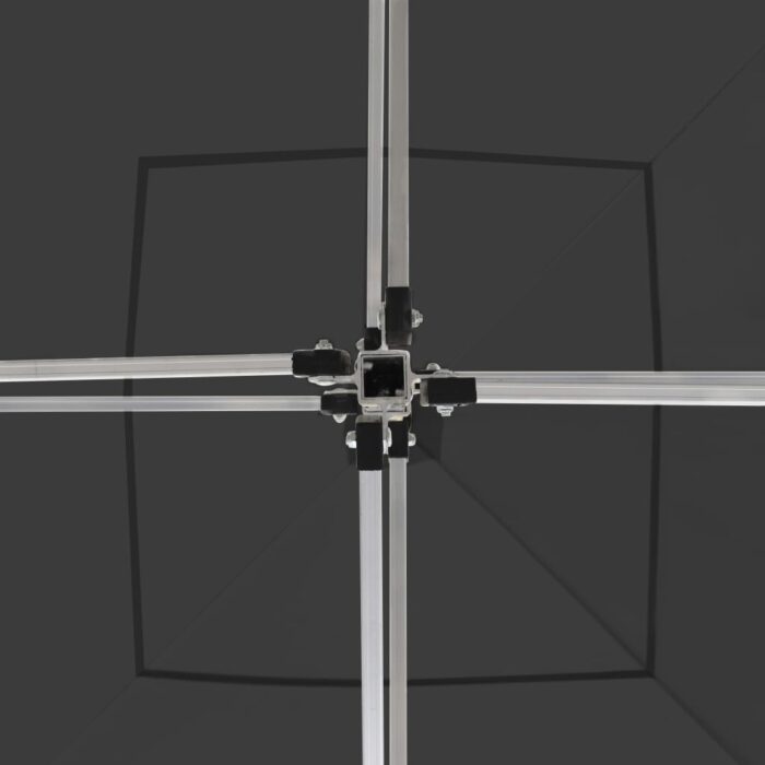 Tente de réception pliable et parois Aluminium 2x2 m Anthracite – Image 2