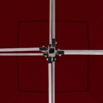 Tente de réception pliable avec parois Aluminium 2x2 m Bordeaux – Image 2