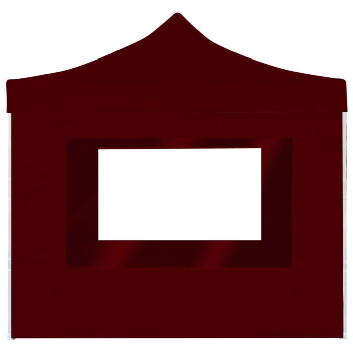 Tente de réception pliable avec parois Aluminium 2x2 m Bordeaux – Image 3