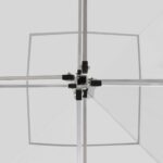 Tente de réception pliable avec parois Aluminium 2x2 m Blanc – Image 2