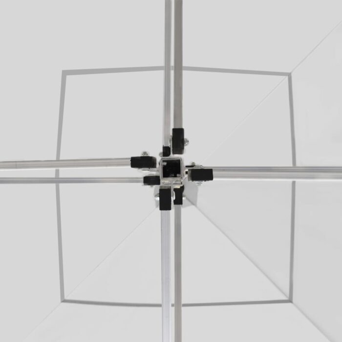 Tente de réception pliable avec parois Aluminium 2x2 m Blanc – Image 2