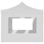Tente de réception pliable avec parois Aluminium 2x2 m Blanc – Image 3