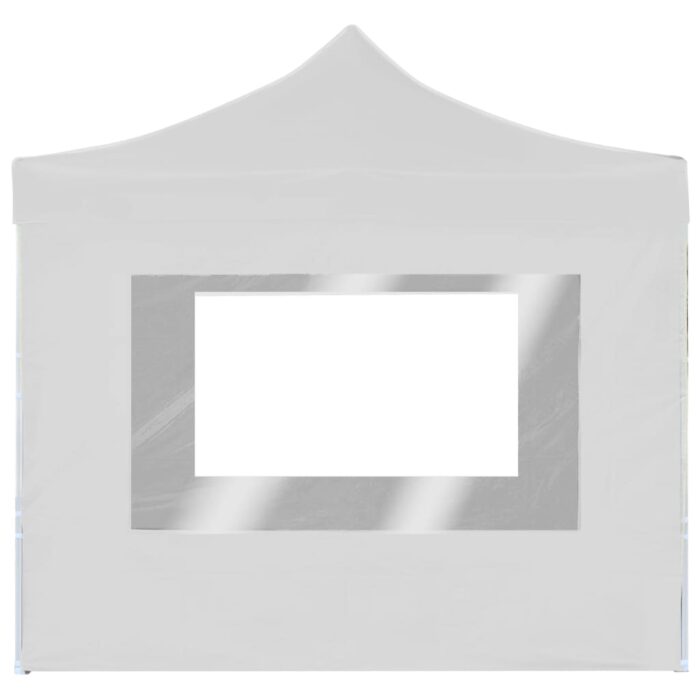 Tente de réception pliable avec parois Aluminium 2x2 m Blanc – Image 3