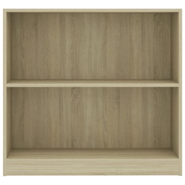 Bibliothèque chêne sonoma 80x24x75 cm bois d'ingénierie – Image 2