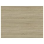 Table de chevet chêne sonoma 40x30x30 cm Bois d'ingénierie – Image 2