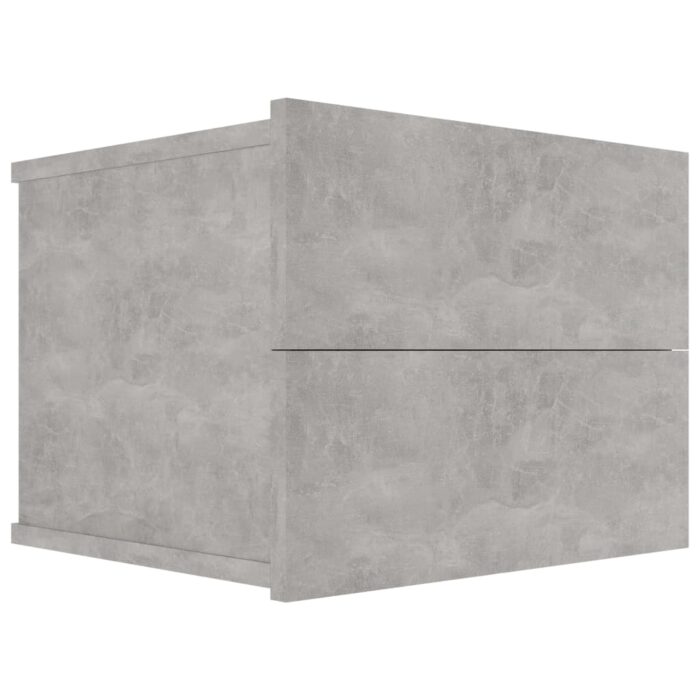Tables de chevet 2 pcs Gris béton 40x30x30 cm Bois ingénierie – Image 2