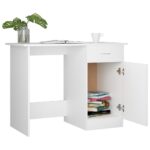 Bureau Blanc 100x50x76 cm Bois d'ingénierie – Image 3