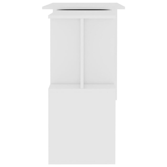 Bureau d'angle Blanc 200x50x76 cm Bois d'ingénierie – Image 4
