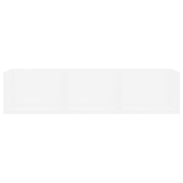 Étagère murale à CD Blanc 75x18x18 cm Bois d'ingénierie – Image 2