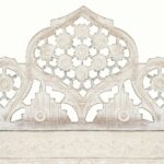Cloison de séparation 3 panneaux Blanc 120x165 cm Bois manguier – Image 2