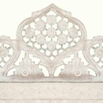 Cloison de séparation 5 panneaux Blanc 200x165 cm Bois manguier – Image 2
