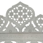 Cloison de séparation 4 panneaux Gris 160x165 cm Bois manguier – Image 2
