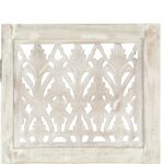 Cloison de séparation 5 panneaux Blanc 200x165 cm Bois manguier – Image 2