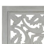 Cloison de séparation 3 panneaux Gris 120x165 cm Bois manguier – Image 3