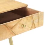 Bureau avec tiroirs 100x55x75 cm bois solide de manguier – Image 4