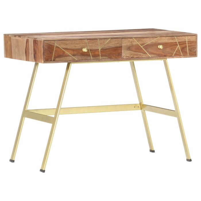 Bureau avec tiroirs 100x55x75 cm bois solide – Image 1