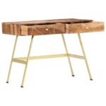 Bureau avec tiroirs 100x55x75 cm bois solide – Image 2