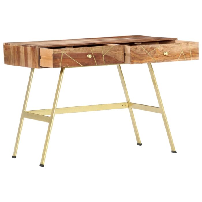Bureau avec tiroirs 100x55x75 cm bois solide – Image 2