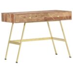 Bureau avec tiroirs 100x55x75 cm bois solide – Image 6