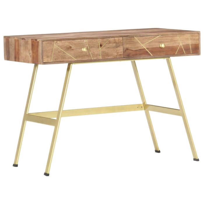 Bureau avec tiroirs 100x55x75 cm bois solide – Image 6