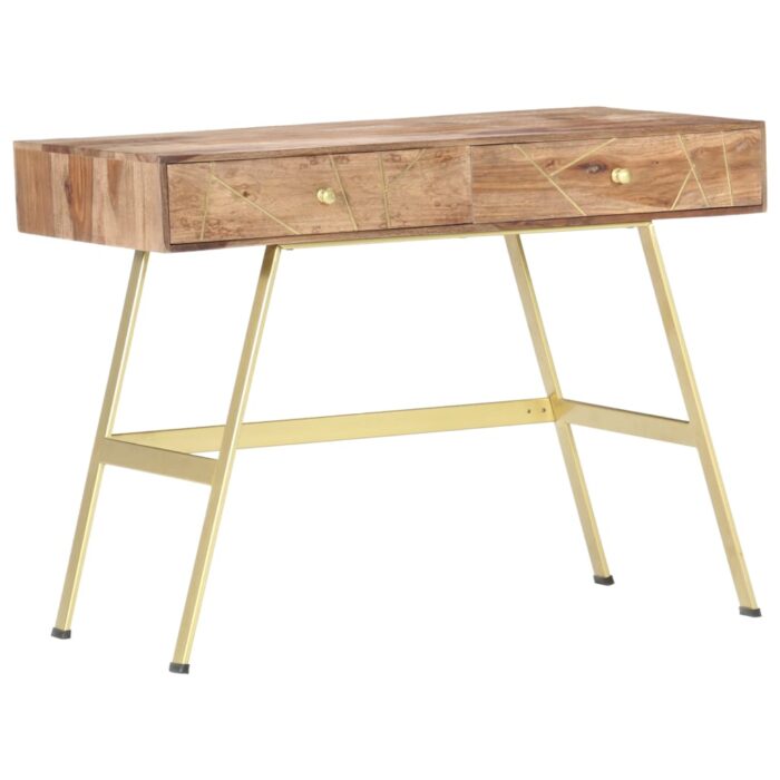 Bureau avec tiroirs 100x55x75 cm bois solide – Image 7