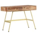 Bureau avec tiroirs 100x55x75 cm bois solide – Image 8