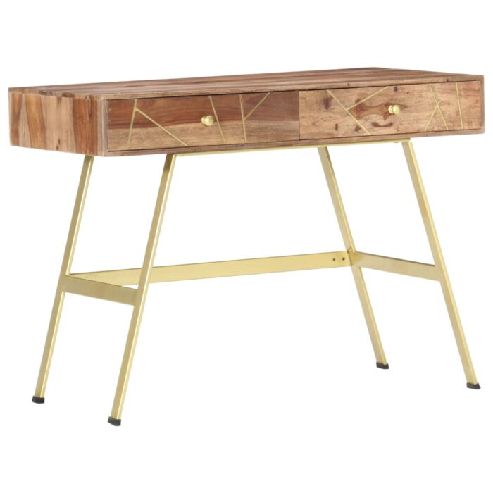 Bureau avec tiroirs 100x55x75 cm bois solide – Image 8