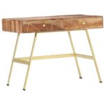 Bureau avec tiroirs 100x55x75 cm bois solide – Image 9