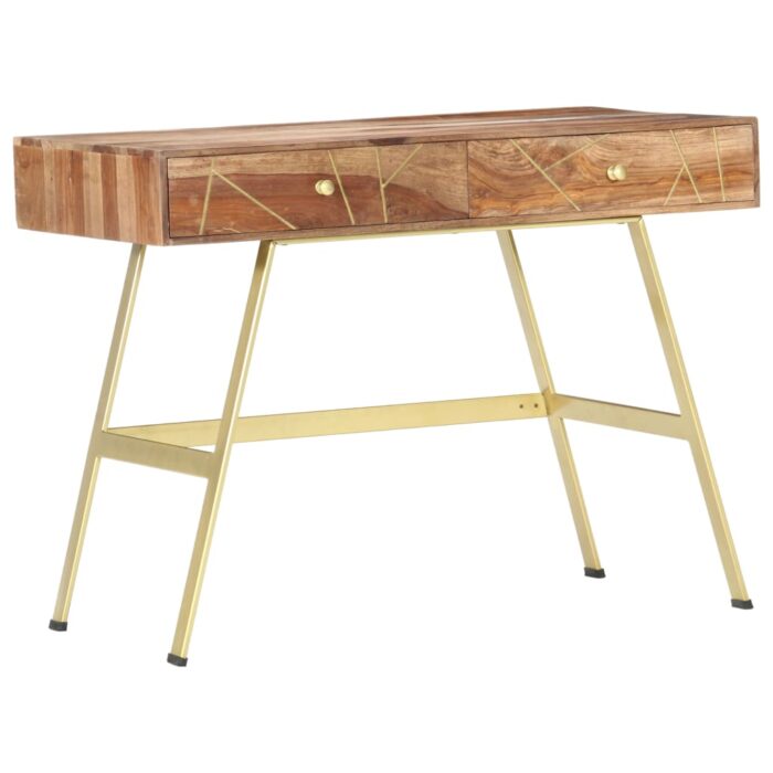 Bureau avec tiroirs 100x55x75 cm bois solide – Image 9