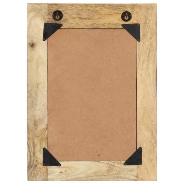 Miroir peint à la main 40x55 cm Bois de manguier solide – Image 2