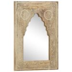 Miroir peint à la main 40x55 cm Bois de manguier solide – Image 6